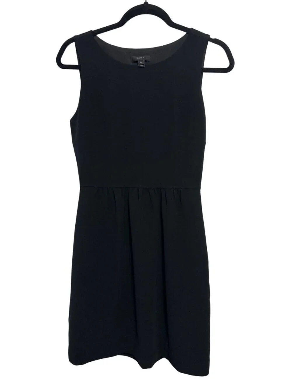 J. Crew Black Sleeveless Dress Size 00 Polyester Lined Machine Washable Made In